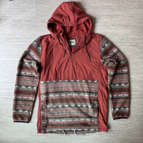 Dravus Other - DRAVUS Skate Hoodie Pullover Fleece XL Aztec Tribal Red Jacket Drawstring Bottom